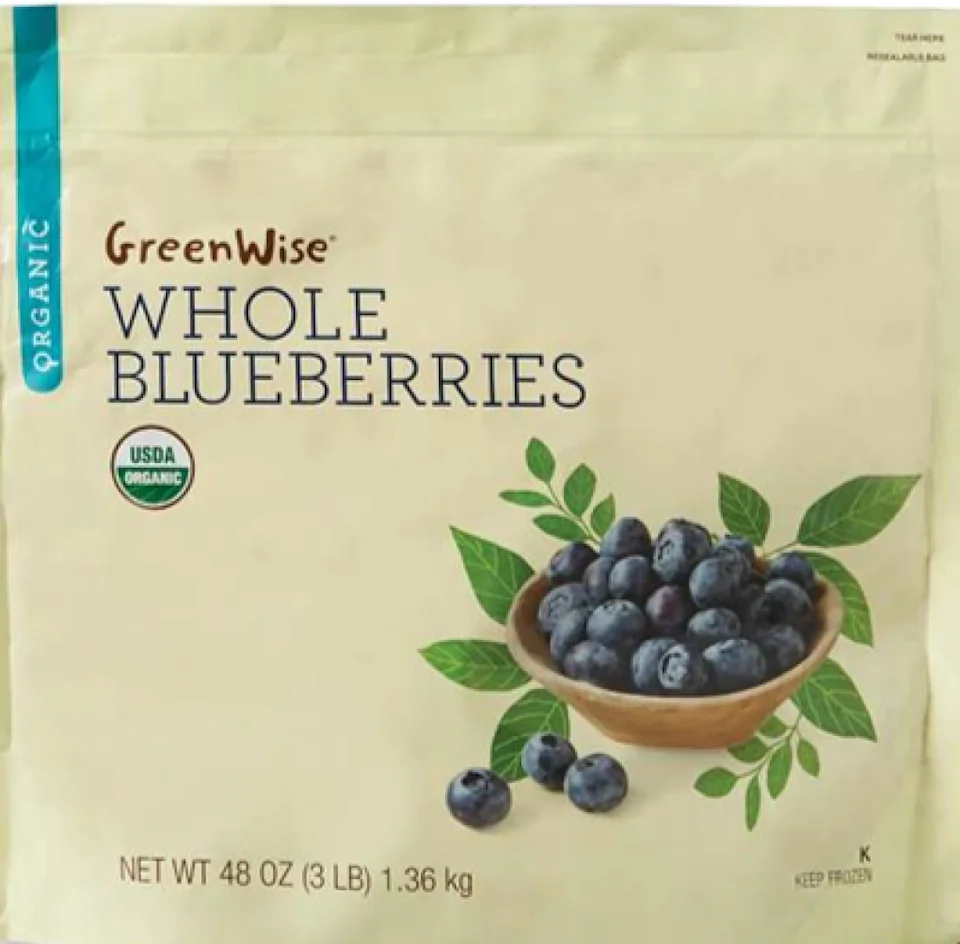 GreenWise Organic Whole Blueberries 48-ounce frozen package included in the recall